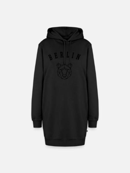 Berlin - Hoodie-Kleid - Schwarz