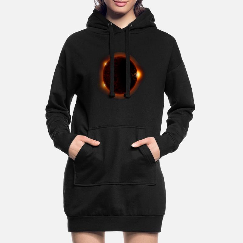 Solar eclipse - solar eclipse Hoodie Dress