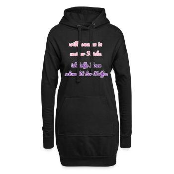 Willkommen in meiner Küche - Hoodie-Kleid - Schwarz - Vorne