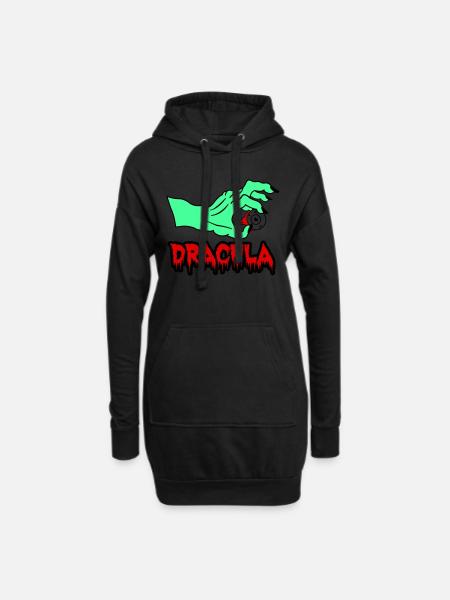 Dracula - Hoodie-Kleid - Schwarz