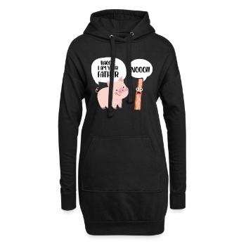 bacon Je suis ton père Conception pour un cochon et du bacon - Sweat-shirt à capuche long Femme - noir - Devant