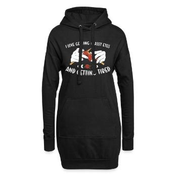 Aimer Gettin Yeux vitreux et se fatiguer tricoter - Sweat-shirt à capuche long Femme - noir - Devant