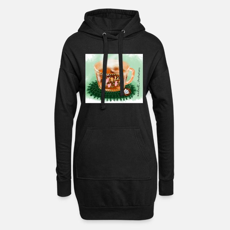 Tee Pause - Hoodie-Kleid - Schwarz