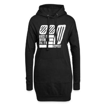Kfz-Mechatroniker Autowerkstatt Werkstatt Auto - Hoodie-Kleid - Schwarz - Vorne