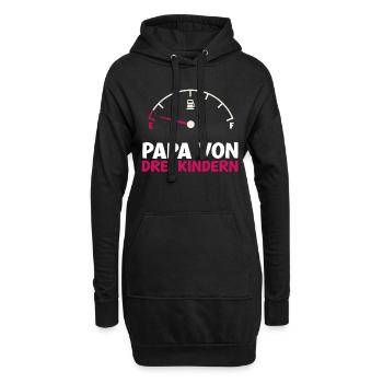 Tank leer Papa von 3 Kindern Vater Vatertag Kind - Hoodie-Kleid - Schwarz - Vorne