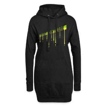 Je me fiche des faits - Sweat-shirt à capuche long Femme - noir - Devant