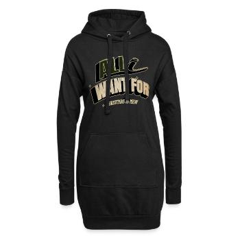 Anti Chaton Dinosaures Big Cat Joke Couples Barbe - Sweat-shirt à capuche long Femme - noir - Devant