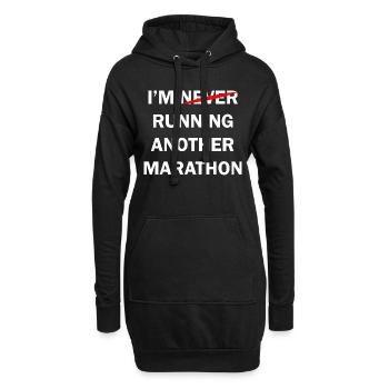 Marathon Triathlon Running joggen Biking Radfahren - Hoodie-Kleid - Schwarz - Vorne