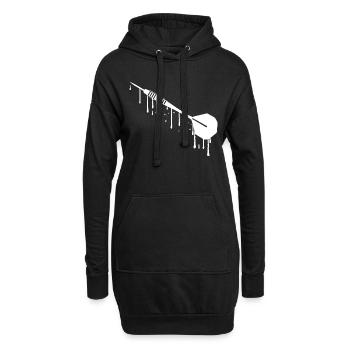 Fléchettes Sports Fun - Sweat-shirt à capuche long Femme - noir - Devant