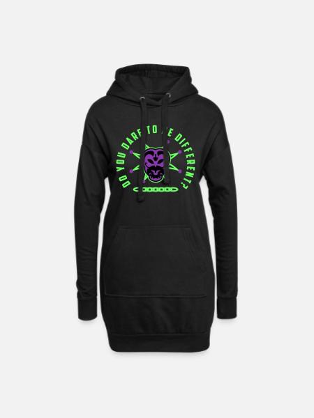 "Do You dare to be different?! - Hoodie-Kleid - Schwarz