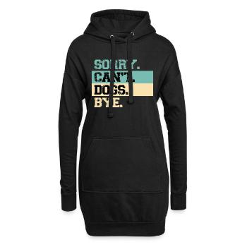 Dogs Lover Vintage Sorry Can't Dogs Bye - Sweat-shirt à capuche long Femme - noir - Devant