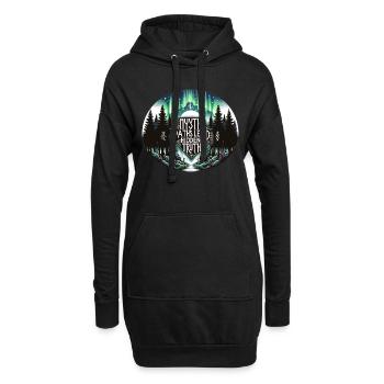 Vérités de la forêt enchantée - Sweat-shirt à capuche long Femme - noir - Devant
