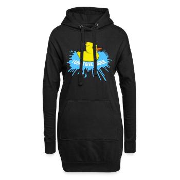 Lustig Ich gebe keine Ente Gummienten Sarkasmus - Hoodie-Kleid - Schwarz - Vorne