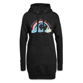 aloha Regenbogen - Hoodie-Kleid - Schwarz - Vorne