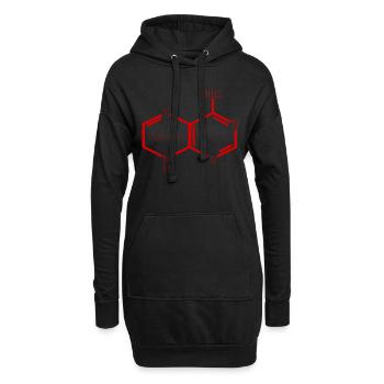 ADENINE - Sweat-shirt à capuche long Femme - noir - Devant