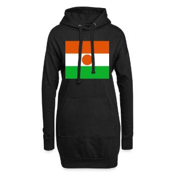 Niger - Sweat-shirt à capuche long Femme - noir - Devant