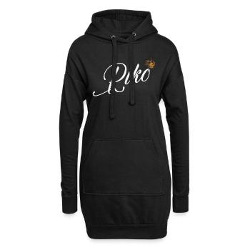 Riko Name für Frauen Kinder Kleinkinder - Riko Custom - Hoodie-Kleid - Schwarz - Vorne