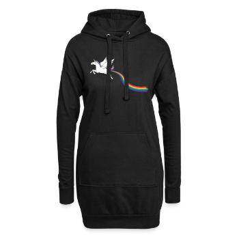 REGENBOGEN-ANTRIEB - Hoodie-Kleid - Schwarz - Vorne