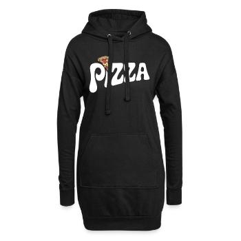 Pizza - Design pour les amateurs de restauration rapide - Sweat-shirt à capuche long Femme - noir - Devant