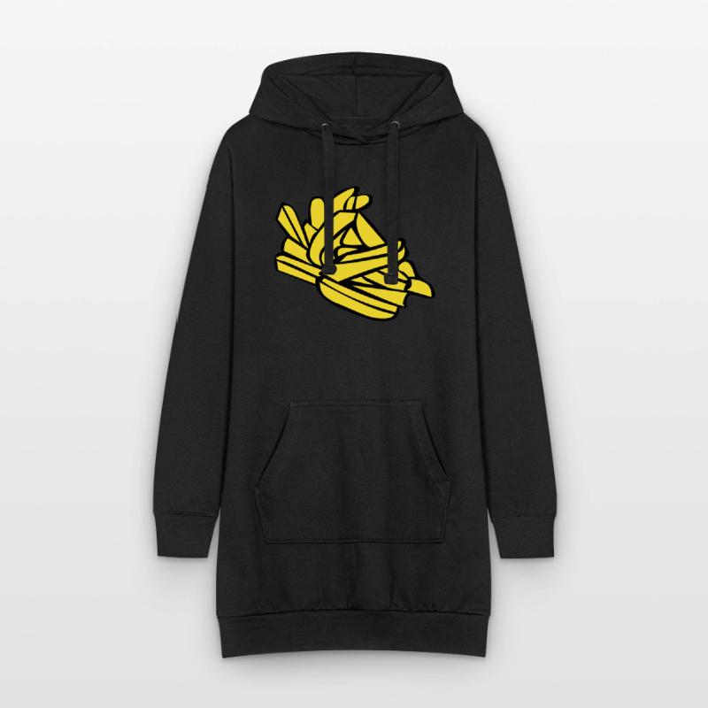 Pommes frites oder Chips Hoodie-Kleid