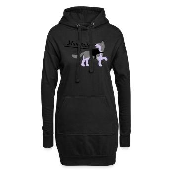 Mantrailer vektor - Hoodie-Kleid - Schwarz - Vorne