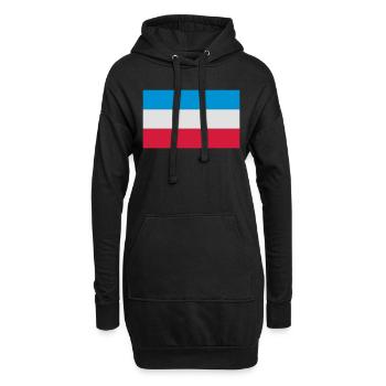 Schleswig-Holstein Fahne - Hoodie-Kleid - Schwarz - Vorne