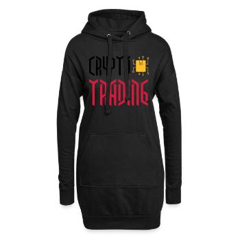 CRYPTOCURRENCIES / CRYPTOS / KRYPTOWÄHRUNG TRADING - Hoodie-Kleid - Schwarz - Vorne