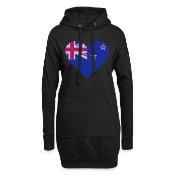 Neuseeland - Hoodie-Kleid - Schwarz - Vorne