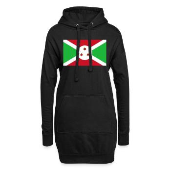burundi - Hoodie-Kleid - Schwarz - Vorne