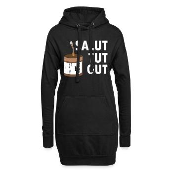 Pyro salut tut gut Feuerwerk - Hoodie-Kleid - Schwarz - Vorne