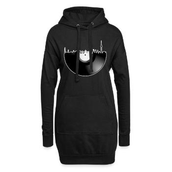 Berlin - Hoodie-Kleid - Schwarz - Vorne