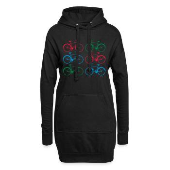 bikes - Hoodie-Kleid - Schwarz - Vorne