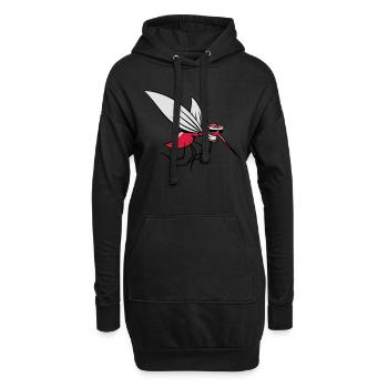 Mücke witzig stechen comic sonnenbrille - Hoodie-Kleid - Schwarz - Vorne