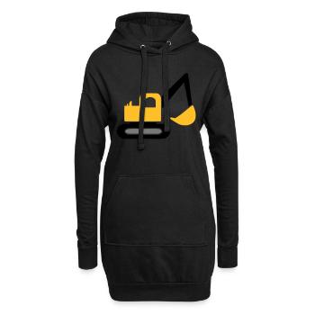Véhicule d'excavatrice - Sweat-shirt à capuche long Femme - noir - Devant