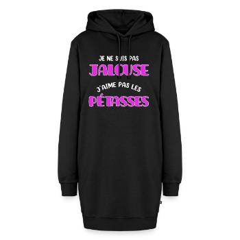 Je ne suis pas jalouse cadeau couple humour - Sweat-shirt à capuche long Femme - noir - Devant