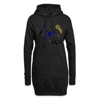 universum - Hoodie-Kleid - Schwarz - Vorne