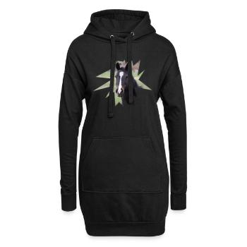 Cheval. Cheval. - Sweat-shirt à capuche long Femme - noir - Devant