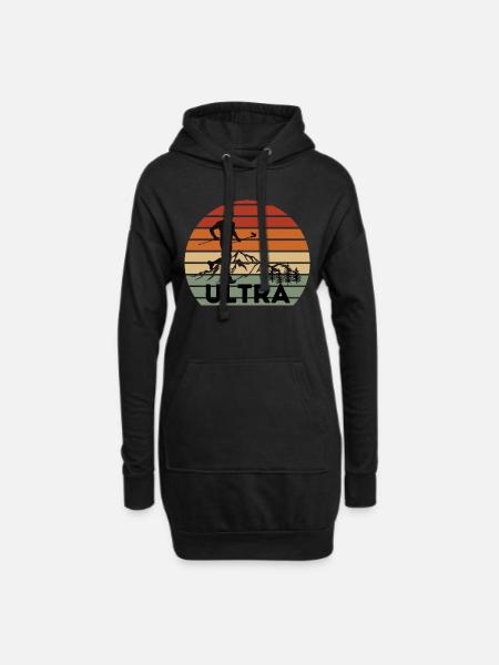 Ultra Trail Runner Sunset - Hoodie Dress - black