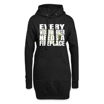americas funny carpenter quotes jokes - Hoodie-Kleid - Schwarz - Vorne