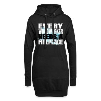 arborists carpenter saw carpenter funny - Hoodie-Kleid - Schwarz - Vorne