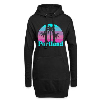Portland - Hoodie-Kleid - Schwarz - Vorne