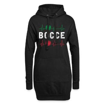 Bocce Ball Player Boules Bocce Heartbeat - Hoodie-Kleid - Schwarz - Vorne