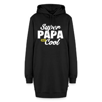 Super Papa Trop Cool / superpapa - Sweat-shirt à capuche long Femme - noir - Devant