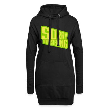 sorry im not listening - Hoodie-Kleid - Schwarz - Vorne