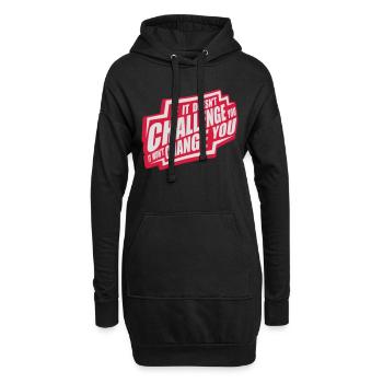 Workout Fitness Motivation Zitat - Hoodie-Kleid - Schwarz - Vorne