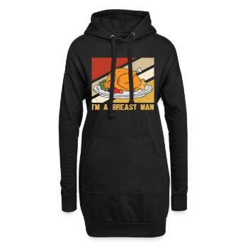 I'am a breast man - Funny Turkey - Sweat-shirt à capuche long Femme - noir - Devant