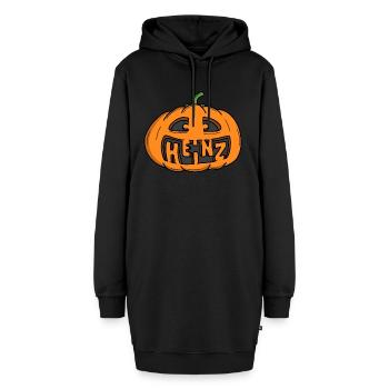 Heinz Halloween Kürbis - Hoodie-Kleid - Schwarz - Vorne - AI Model Female 172 light (172cm)
