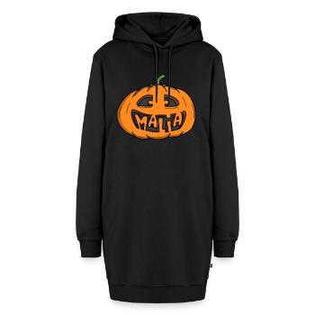 Malia Halloween Kürbis - Hoodie-Kleid - Schwarz - Vorne - AI Model Female 172 light (172cm)