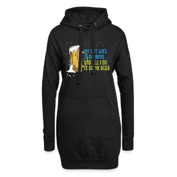 Lustiges Marathon Läufer Cross Country Marathoner - Hoodie-Kleid - Schwarz - Vorne