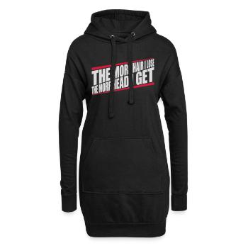 J’ai plus de tête - Sweat-shirt à capuche long Femme - noir - Devant